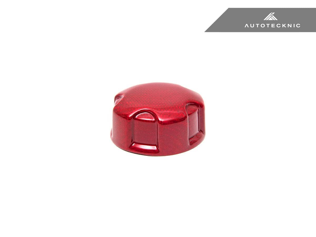 Kies-Motorsports AutoTecknic USA AutoTecknic Dry Carbon Charge Cooler Tank Cap Cover - G01 X3 | G02 X4 G01 X3 / Red Carbon - 3K Twill Weave (2X2)