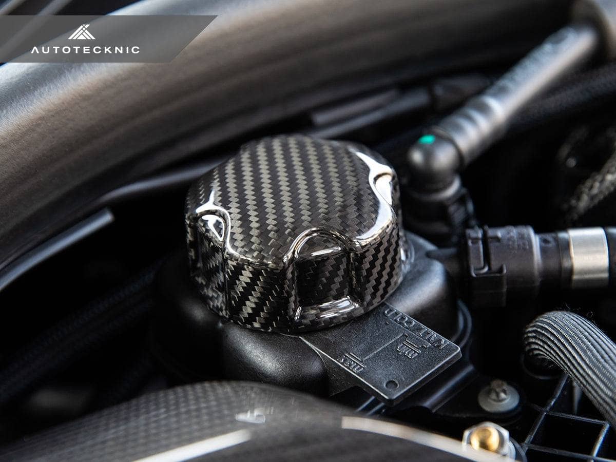 Kies-Motorsports AutoTecknic USA AutoTecknic Dry Carbon Charge Cooler Tank Cap Cover - G87 M2