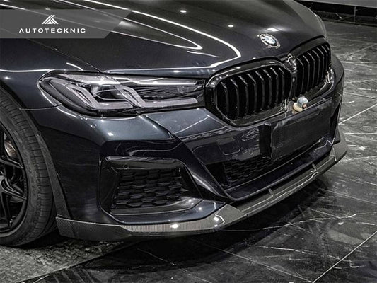 Kies-Motorsports AutoTecknic USA AutoTecknic Dry Carbon Competition Front Aero Lip - G30 5-Series M-Sport LCI