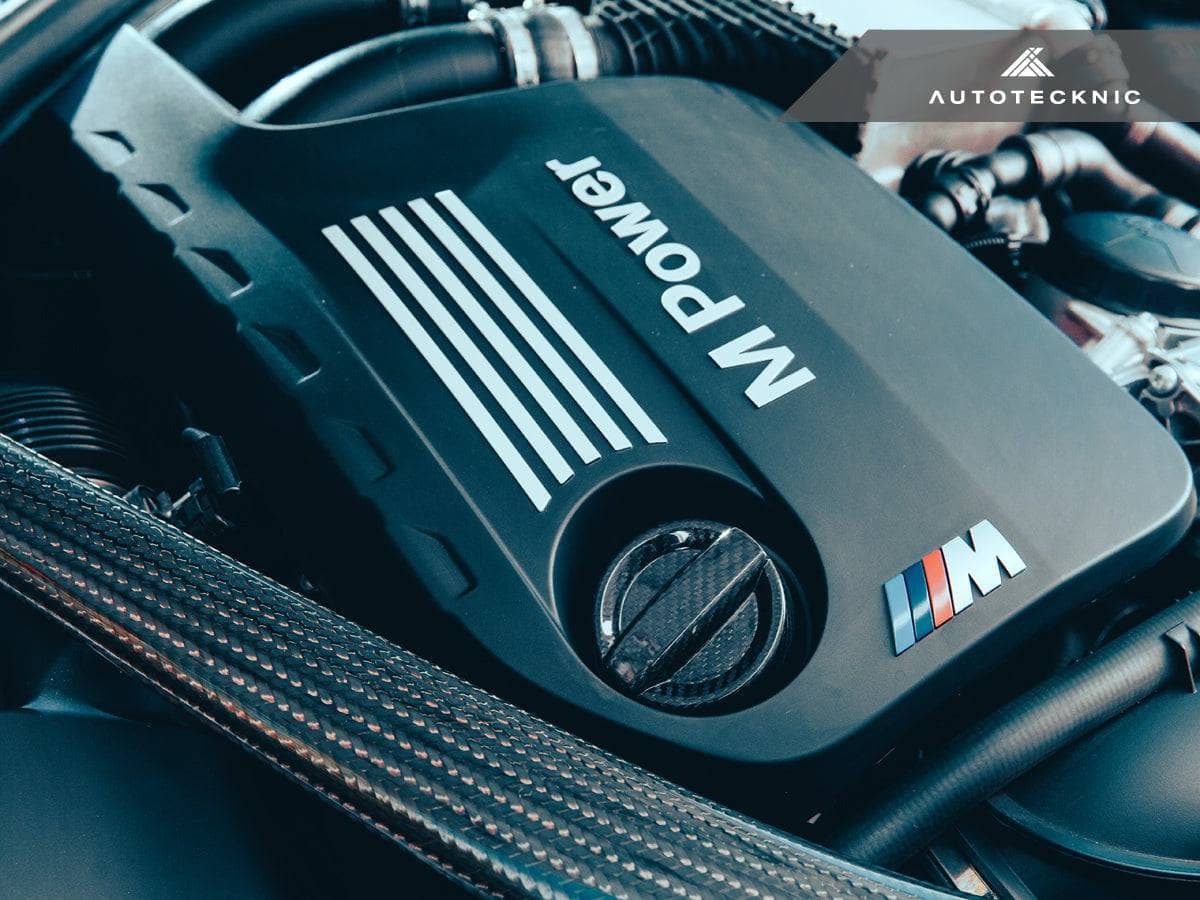 Kies-Motorsports AutoTecknic USA AutoTecknic Dry Carbon Competition Oil Cap Cover - F87 M2 | M2 Competition