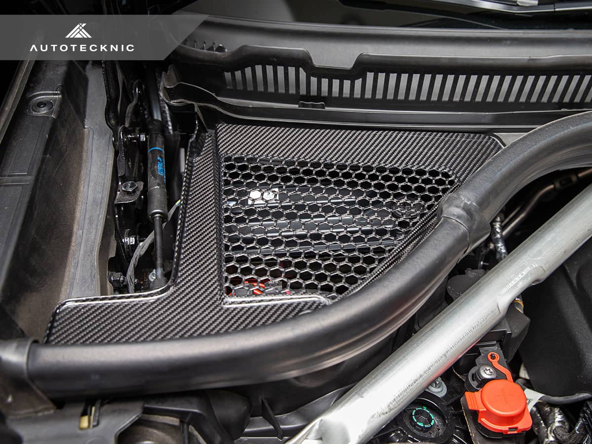 Kies-Motorsports AutoTecknic USA AutoTecknic Dry Carbon Engine Cowl Panel Trim Set - F95 X5M | F96 X6M