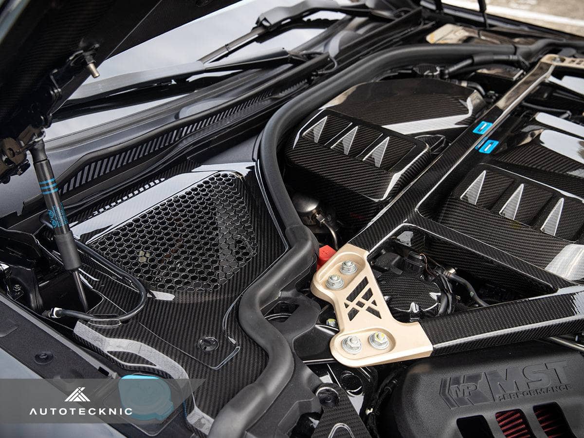 Kies-Motorsports AutoTecknic USA AutoTecknic Dry Carbon Engine Cowl Panel Trim Set - G87 M2 | G80 M3 | G82/ G83 M4