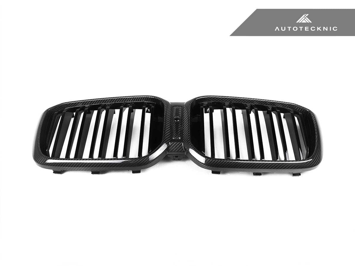 Kies-Motorsports AutoTecknic USA AutoTecknic Dry Carbon Fiber Dual-Slats Front Grille Set - G01 X3 LCI | G02 X4 LCI