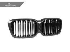 Kies-Motorsports AutoTecknic USA AutoTecknic Dry Carbon Fiber Dual-Slats Front Grille Set - G01 X3 LCI | G02 X4 LCI