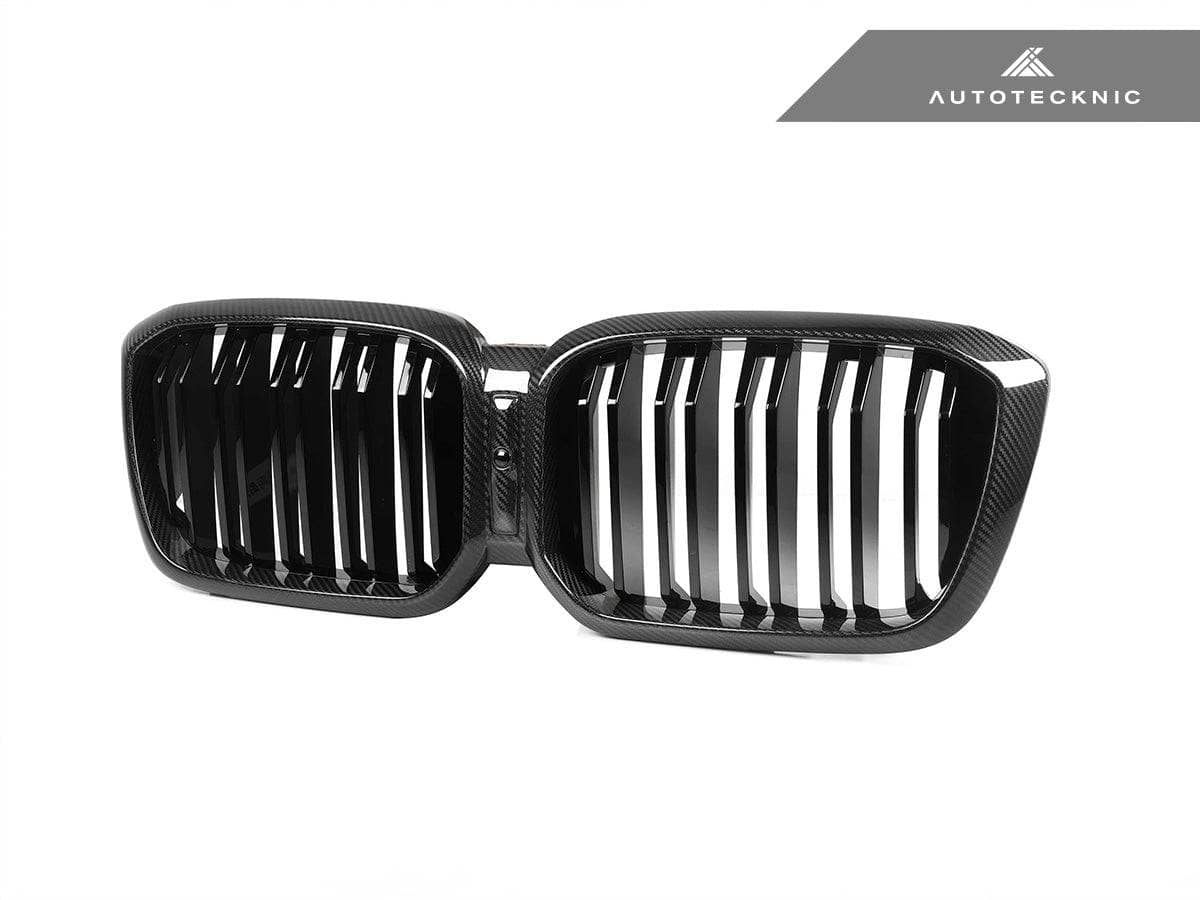 Kies-Motorsports AutoTecknic USA AutoTecknic Dry Carbon Fiber Dual-Slats Front Grille Set - G01 X3 LCI | G02 X4 LCI