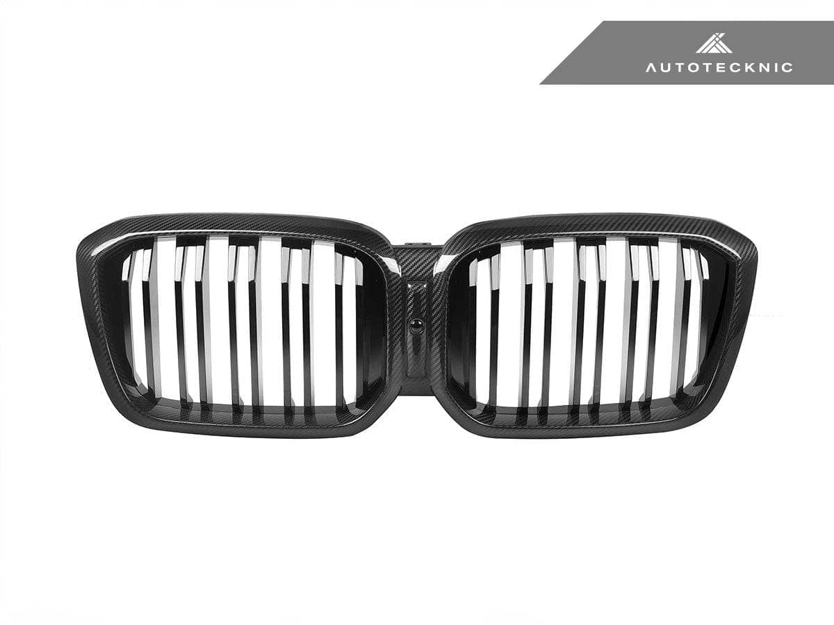 Kies-Motorsports AutoTecknic USA AutoTecknic Dry Carbon Fiber Dual-Slats Front Grille Set - G01 X3 LCI | G02 X4 LCI