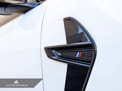 Kies-Motorsports AutoTecknic USA AutoTecknic Dry Carbon Fiber Fender Trim - F9X M8