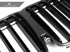 Kies-Motorsports AutoTecknic USA AutoTecknic Dry Carbon Fiber Front Grille - G07 X7 LCI G07 X7 LCI 2023-Up / Gloss Carbon Surrounds + Gloss Black Center Slats