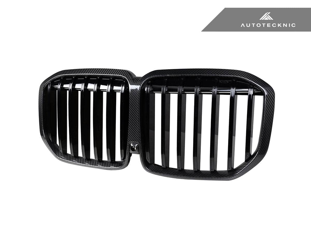 Kies-Motorsports AutoTecknic USA AutoTecknic Dry Carbon Fiber Front Grille - G07 X7 LCI G07 X7 LCI 2023-Up / Gloss Carbon Surrounds + Gloss Black Center Slats