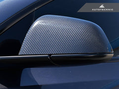 Kies-Motorsports AutoTecknic USA AutoTecknic Dry Carbon Fiber Mirror Covers - Tesla Model Y Tesla Model Y