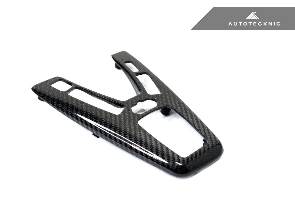 Kies-Motorsports AutoTecknic USA AutoTecknic Dry Carbon Fiber Shift Console Trim - F10 M5 M-DCT Left Hand Drive