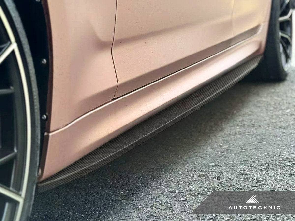 Kies-Motorsports AutoTecknic USA AutoTecknic Dry Carbon Fiber Side Skirt Extension Set - F90 M5 | G30 5-Series