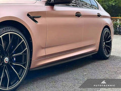 Kies-Motorsports AutoTecknic USA AutoTecknic Dry Carbon Fiber Side Skirt Extension Set - F90 M5 | G30 5-Series