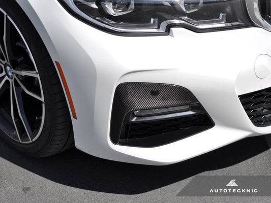 Kies-Motorsports AutoTecknic USA AutoTecknic Dry Carbon Front Bumper Trim - G20 330I M-Sport Pre-LCI