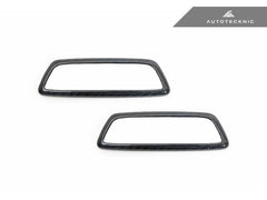 Kies-Motorsports AutoTecknic USA AutoTecknic Dry Carbon Front Seat Illuminated Emblem Surround Set - BMW M