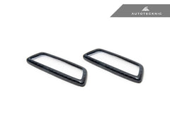 Kies-Motorsports AutoTecknic USA AutoTecknic Dry Carbon Front Seat Illuminated Emblem Surround Set - BMW M