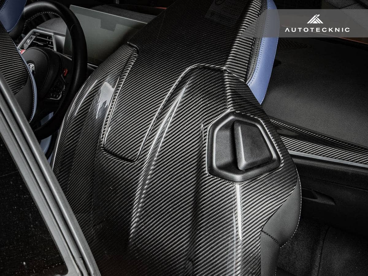 Kies-Motorsports AutoTecknic USA AutoTecknic Dry Carbon Full Seat Back Cover Set - G42 M240I G42 M240I xDrive (With Sport Seat - Not available in the US Market)