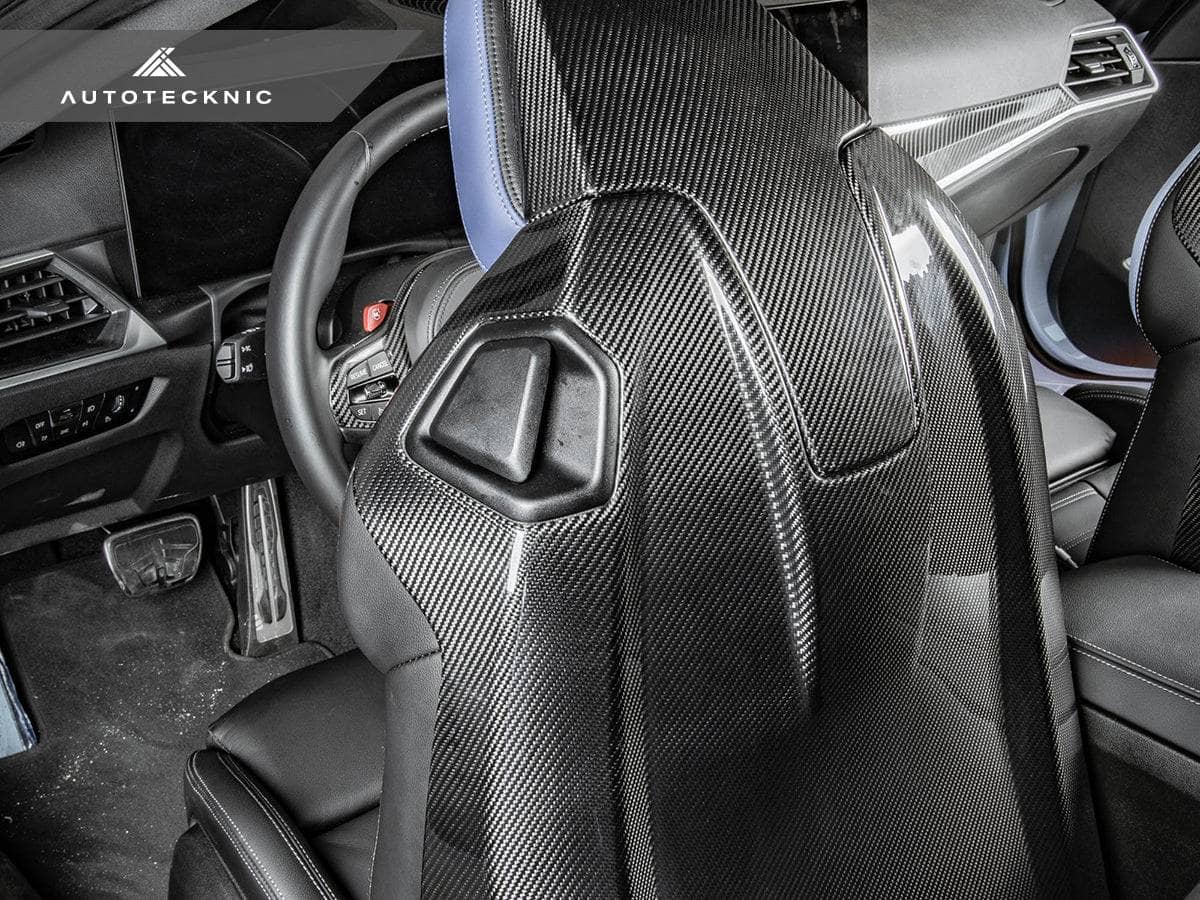 Kies-Motorsports AutoTecknic USA AutoTecknic Dry Carbon Full Seat Back Cover Set - G42 M240I G42 M240I xDrive (With Sport Seat - Not available in the US Market)