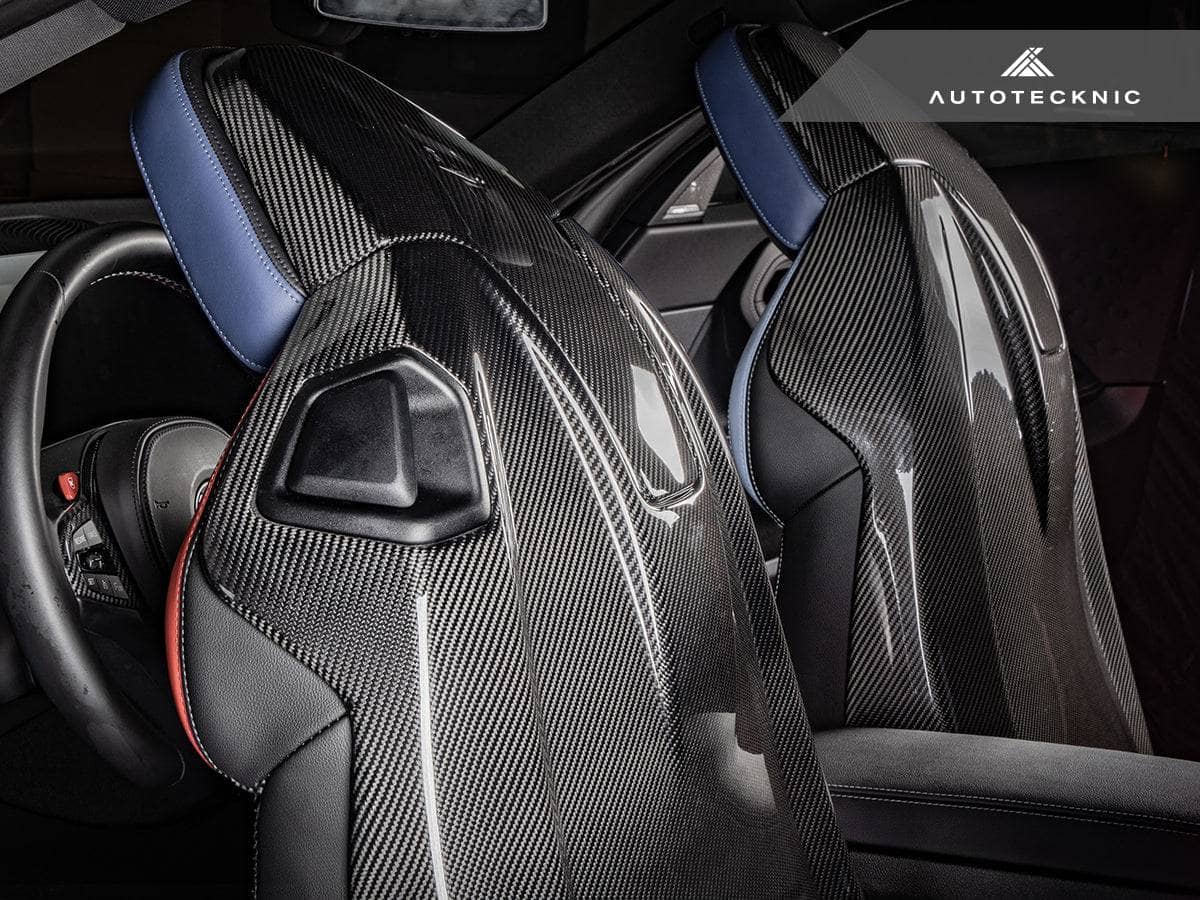 Kies-Motorsports AutoTecknic USA AutoTecknic Dry Carbon Full Seat Back Cover Set - G42 M240I G42 M240I xDrive (With Sport Seat - Not available in the US Market)