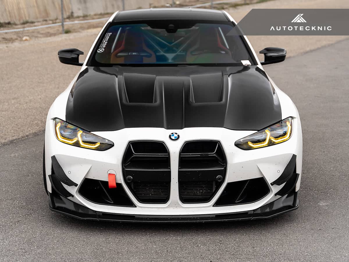 Kies-Motorsports AutoTecknic USA AutoTecknic Dry Carbon GT4 Canard Set - G80 M3 | G82 M4