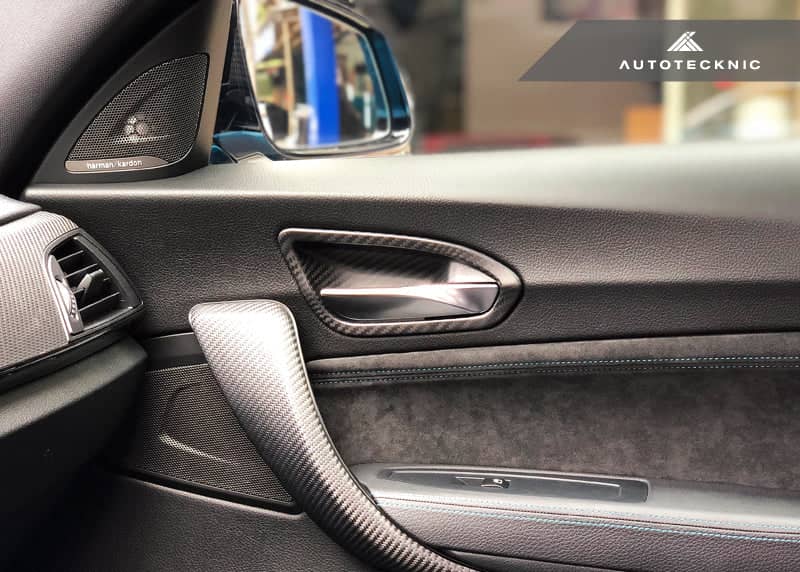 Kies-Motorsports AutoTecknic USA AutoTecknic Dry Carbon Interior Door Handle Trim Set - F87 M2 | F22 2-Series | F20 1-Series