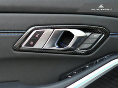 Kies-Motorsports AutoTecknic USA AutoTecknic Dry Carbon Interior Door Handle Trim Set - G20 3-Series