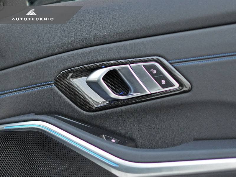 Kies-Motorsports AutoTecknic USA AutoTecknic Dry Carbon Interior Door Handle Trim Set - G20 3-Series