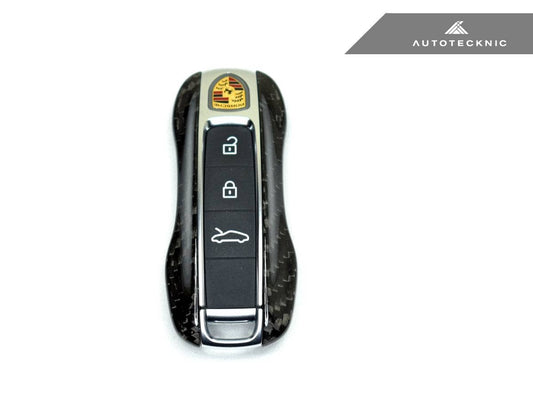 Kies-Motorsports AutoTecknic USA AutoTecknic Dry Carbon Key Remote Trim - Porsche Taycan | Panamera 17-Up | Cayenne 18-Up (G2)
