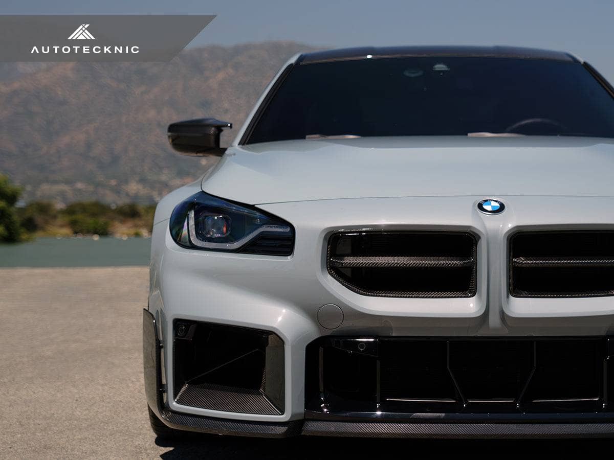 Kies-Motorsports AutoTecknic USA AutoTecknic Dry Carbon Motorsport Front Grille - G87 M2 Carbon Fiber - Gloss Finish