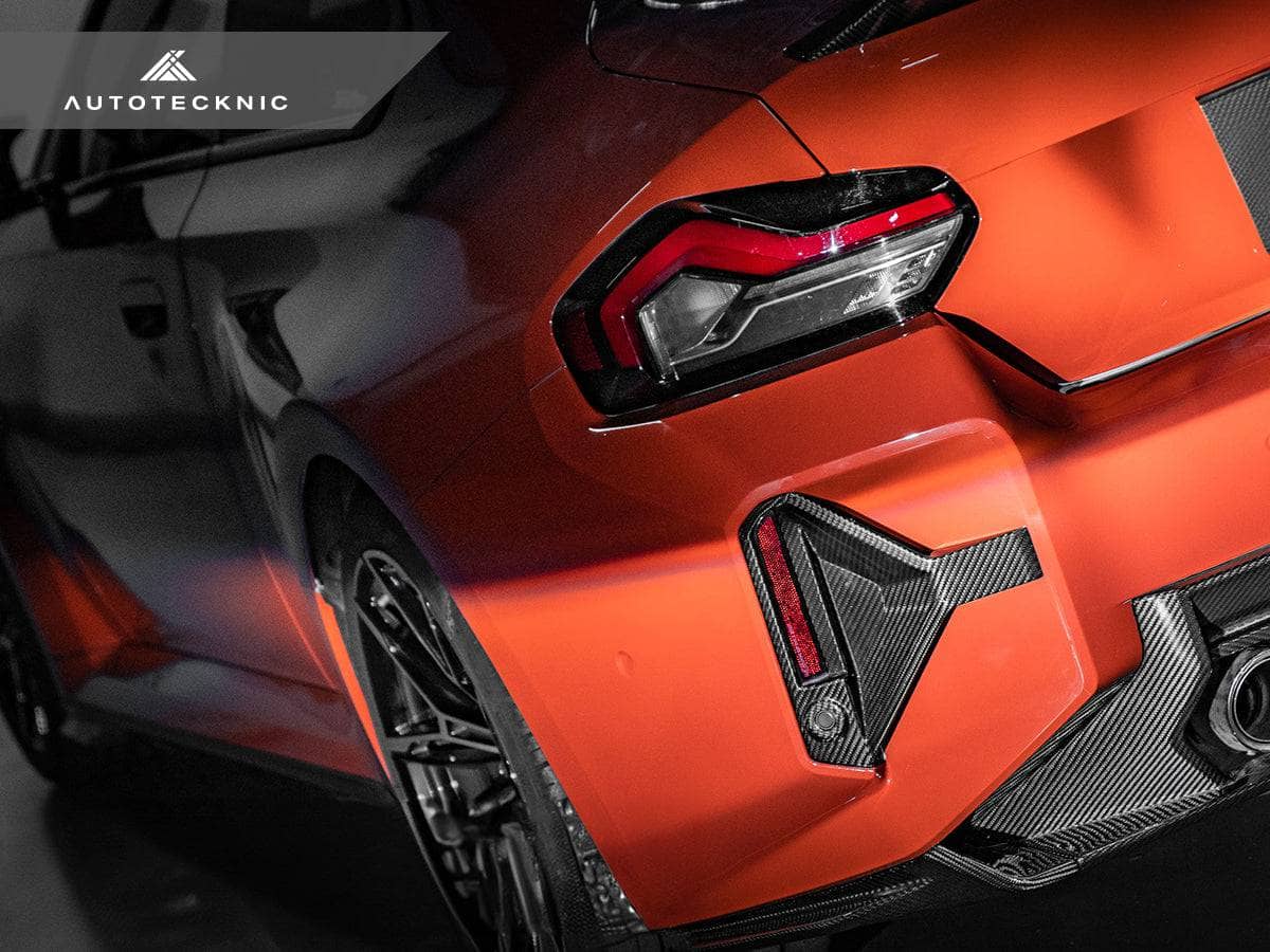 Kies-Motorsports AutoTecknic USA AutoTecknic Dry Carbon Rear Bumper Reflector Trim Set - G87 M2