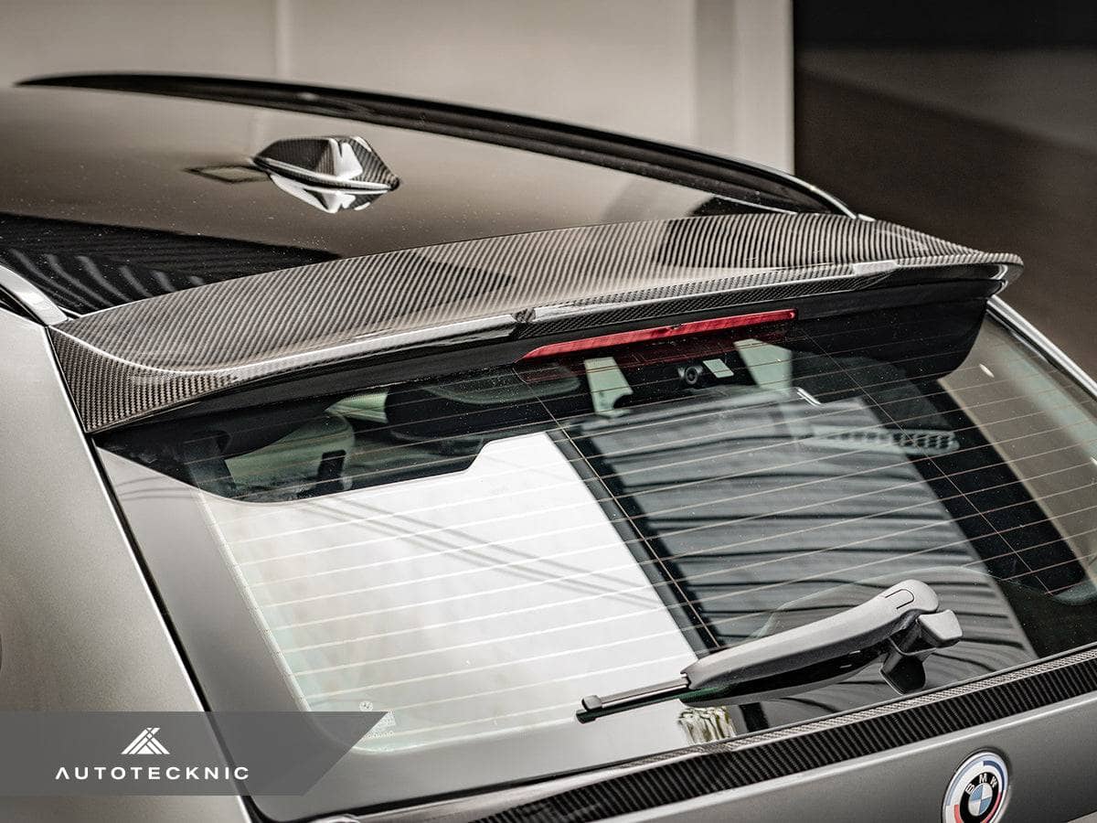 Kies-Motorsports AutoTecknic USA AutoTecknic Dry Carbon Roof Spoiler Add-On - G81 M3