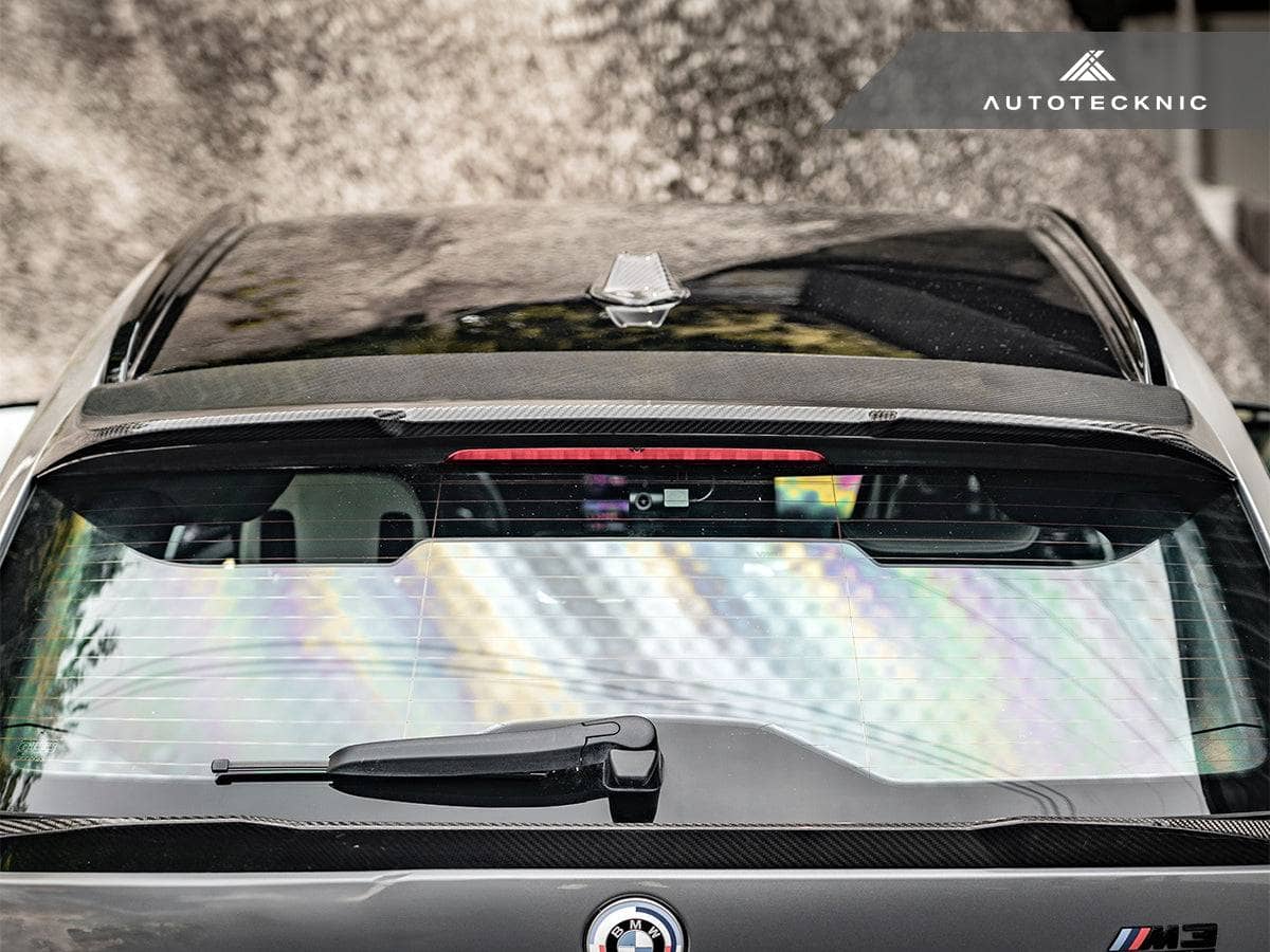 Kies-Motorsports AutoTecknic USA AutoTecknic Dry Carbon Roof Spoiler Add-On - G81 M3