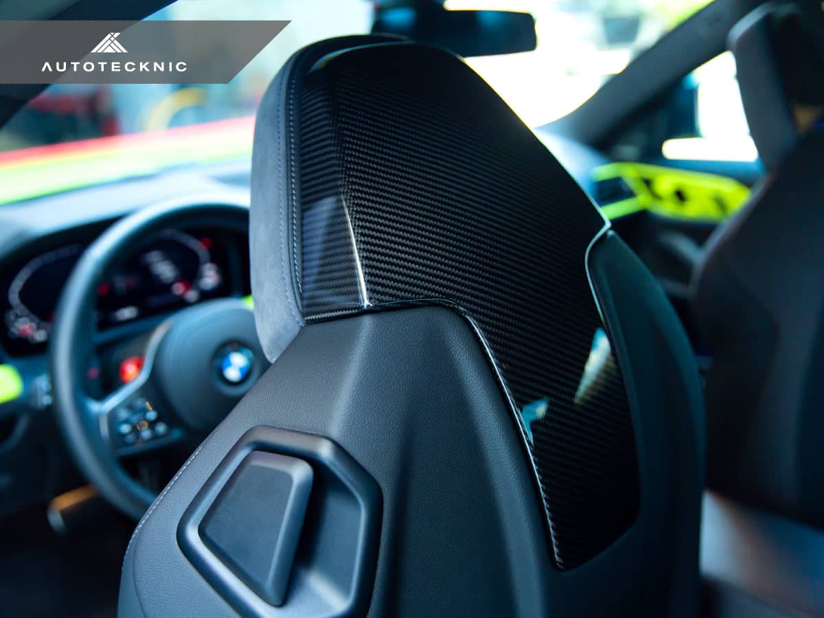 Kies-Motorsports AutoTecknic USA AutoTecknic Dry Carbon Seat Back Cover Set - G80 M3 | G82 M4