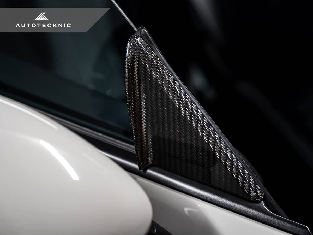 Kies-Motorsports AutoTecknic USA AutoTecknic Dry Carbon Side Mirror Wind Deflector Set - Porsche 991 | 981 | 718