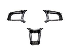 Kies-Motorsports AutoTecknic USA AutoTecknic Dry Carbon Steering Wheel Spoke Trim Set - Porsche 991/ 981/ 718