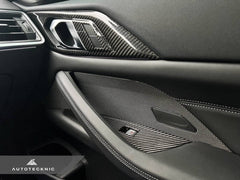 Kies-Motorsports AutoTecknic USA AutoTecknic Dry Carbon Window Switch Panel Trim Set - G22 4-Series