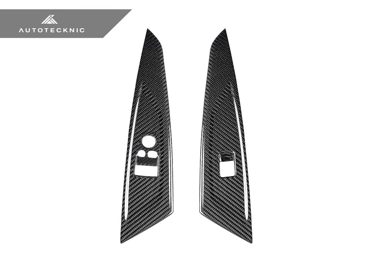 Kies-Motorsports AutoTecknic USA AutoTecknic Dry Carbon Window Switch Panel Trim Set - G22 4-Series G22 4-Series LHD / Gloss Finish / No