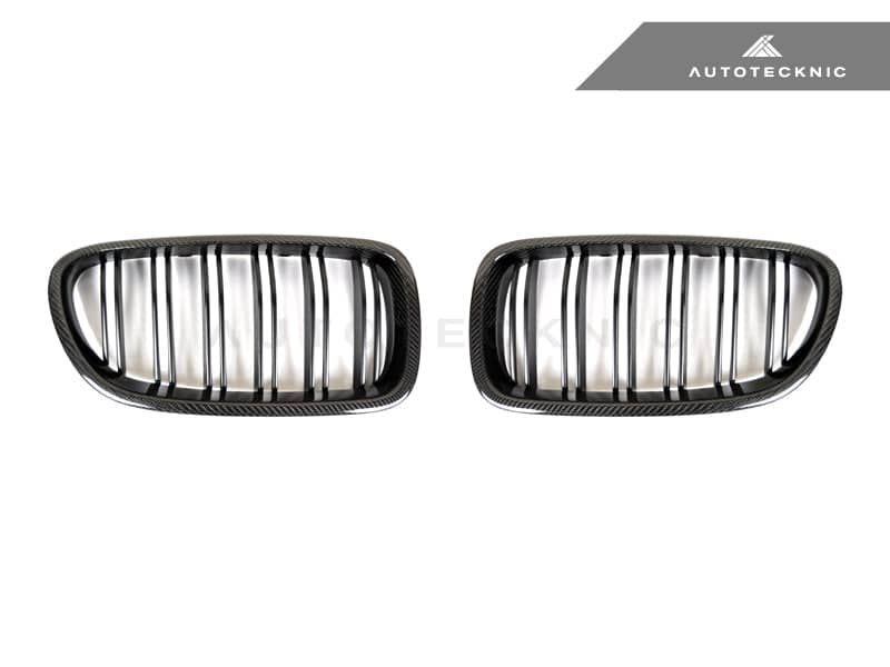 Kies-Motorsports AutoTecknic USA AutoTecknic Dual-Slats Carbon Fiber Front Grille Set - F10 5-Series | M5