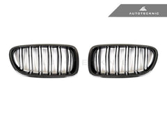 Kies-Motorsports AutoTecknic USA AutoTecknic Dual-Slats Carbon Fiber Front Grille Set - F10 5-Series | M5