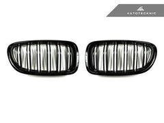Kies-Motorsports AutoTecknic USA AutoTecknic Dual-Slats Gloss Black Front Grille Set - F10 5-Series | M5