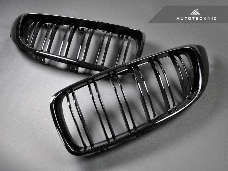 Kies-Motorsports AutoTecknic USA AutoTecknic Dual-Slats Gloss Black Front Grille Set - F32/ F36 4-Series | F80 M3 | F82 M4