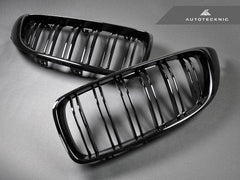 Kies-Motorsports AutoTecknic USA AutoTecknic Dual-Slats Gloss Black Front Grille Set - F32/ F36 4-Series | F80 M3 | F82 M4