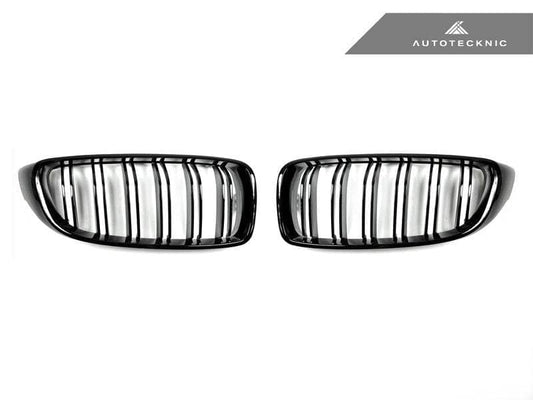 Kies-Motorsports AutoTecknic USA AutoTecknic Dual-Slats Gloss Black Front Grille Set - F32/ F36 4-Series | F80 M3 | F82 M4