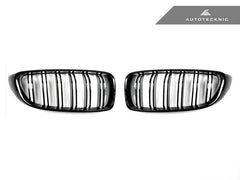 Kies-Motorsports AutoTecknic USA AutoTecknic Dual-Slats Gloss Black Front Grille Set - F32/ F36 4-Series | F80 M3 | F82 M4