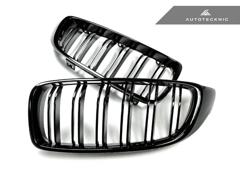 Kies-Motorsports AutoTecknic USA AutoTecknic Dual-Slats Gloss Black Front Grille Set - F32/ F36 4-Series | F80 M3 | F82 M4