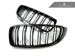 Kies-Motorsports AutoTecknic USA AutoTecknic Dual-Slats Gloss Black Front Grille Set - F32/ F36 4-Series | F80 M3 | F82 M4