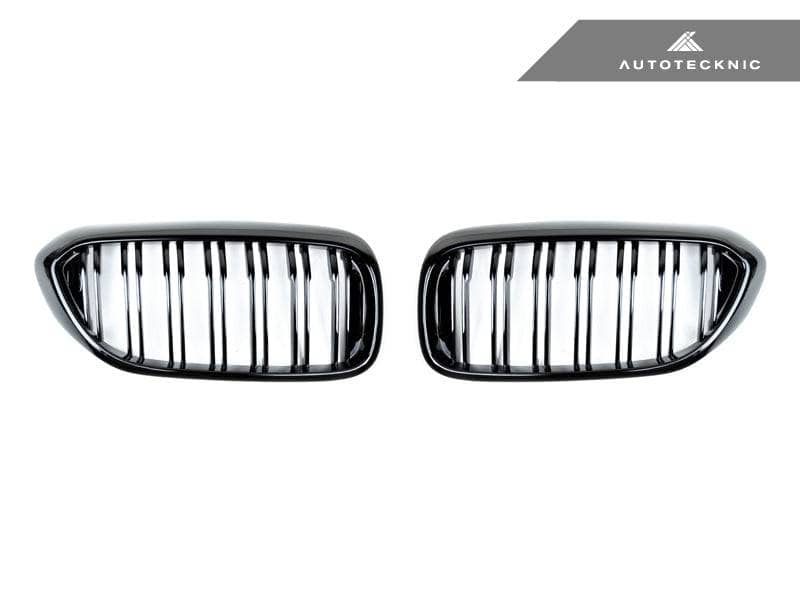 Kies-Motorsports AutoTecknic USA AutoTecknic Dual-Slats Gloss Black Front Grille Set - G30 5-Series Pre-LCI