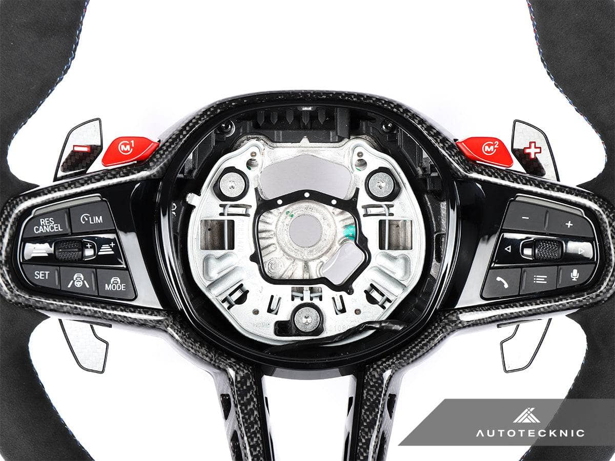 Kies-Motorsports AutoTecknic USA AutoTecknic G8X LCI Alcantara Steering Wheel - G8X M2/ M3/ M4