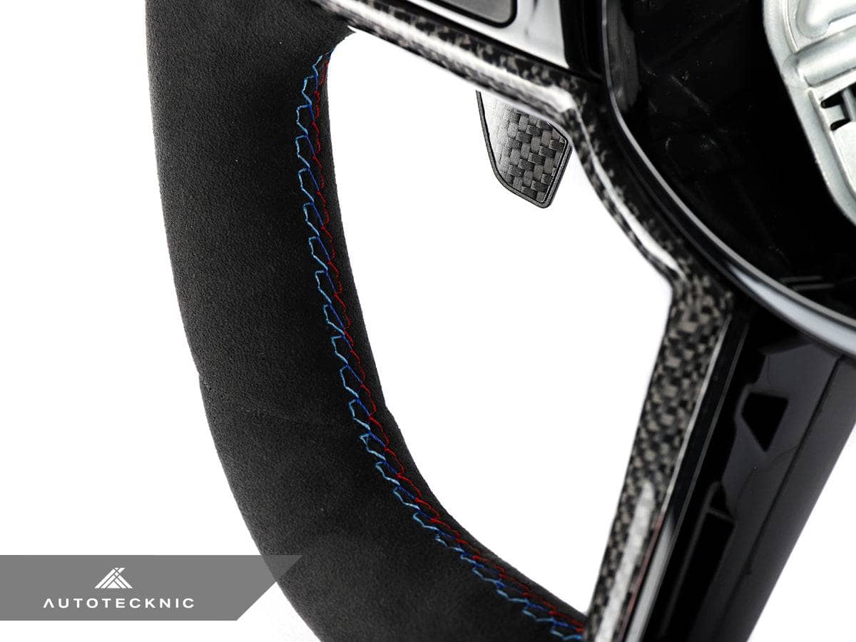 Kies-Motorsports AutoTecknic USA AutoTecknic G8X LCI Alcantara Steering Wheel - G8X M2/ M3/ M4