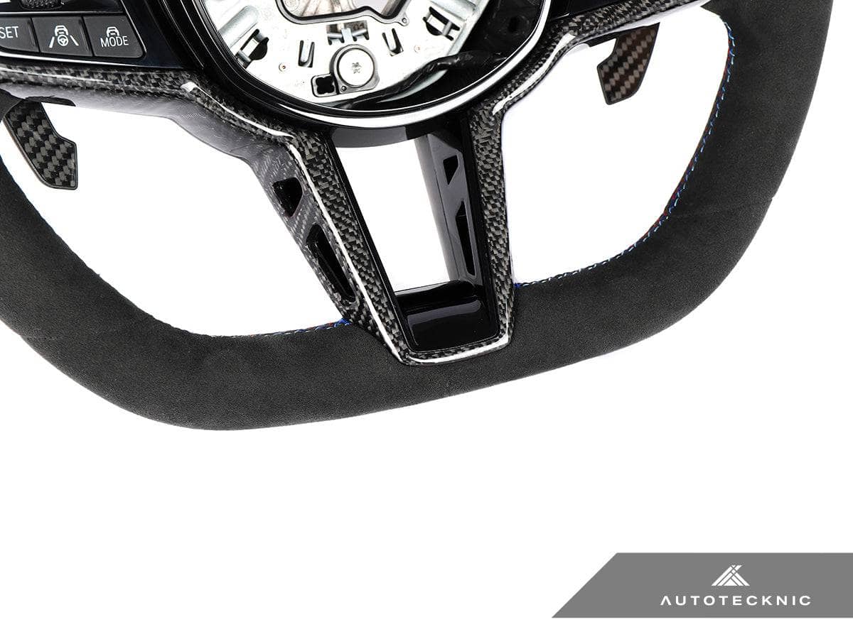 Kies-Motorsports AutoTecknic USA AutoTecknic G8X LCI Alcantara Steering Wheel - G8X M2/ M3/ M4